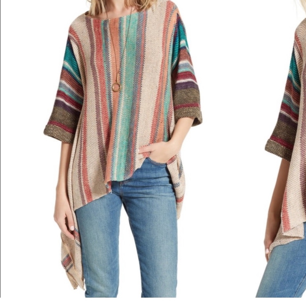 Free People Fressia Poncho Sweater size XS/S